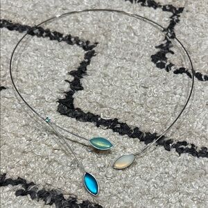 Kristina Collection memory wire necklace Czech and German glass beads